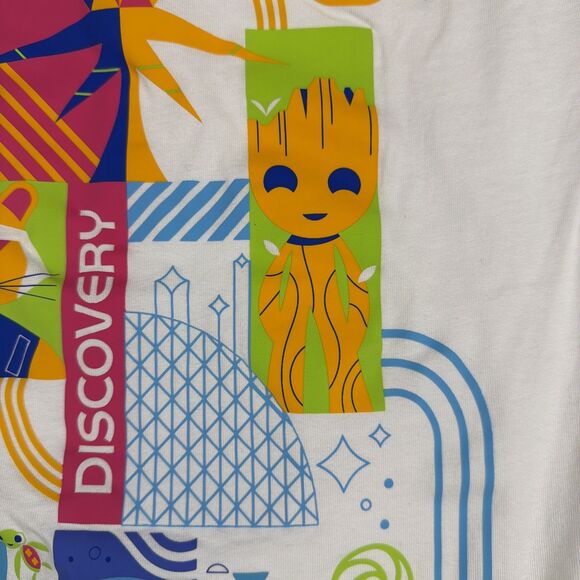 Disney Parks EPCOT Reimagined Raglan T-Shirt Large Mickey Figment Groot Nemo - Picture 11 of 14